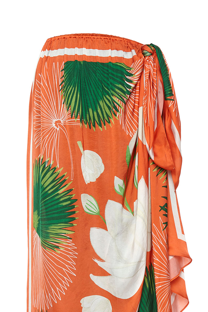 rust jasmine draped skirt
