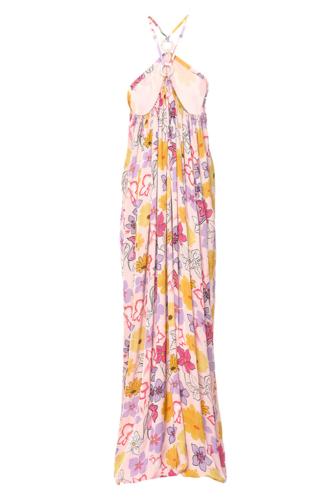 Blush Floral Printed Maxi Dress