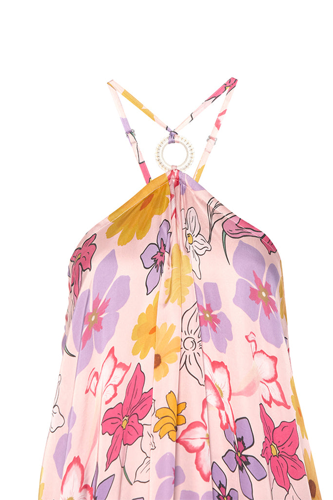 Blush Floral Printed Maxi Dress