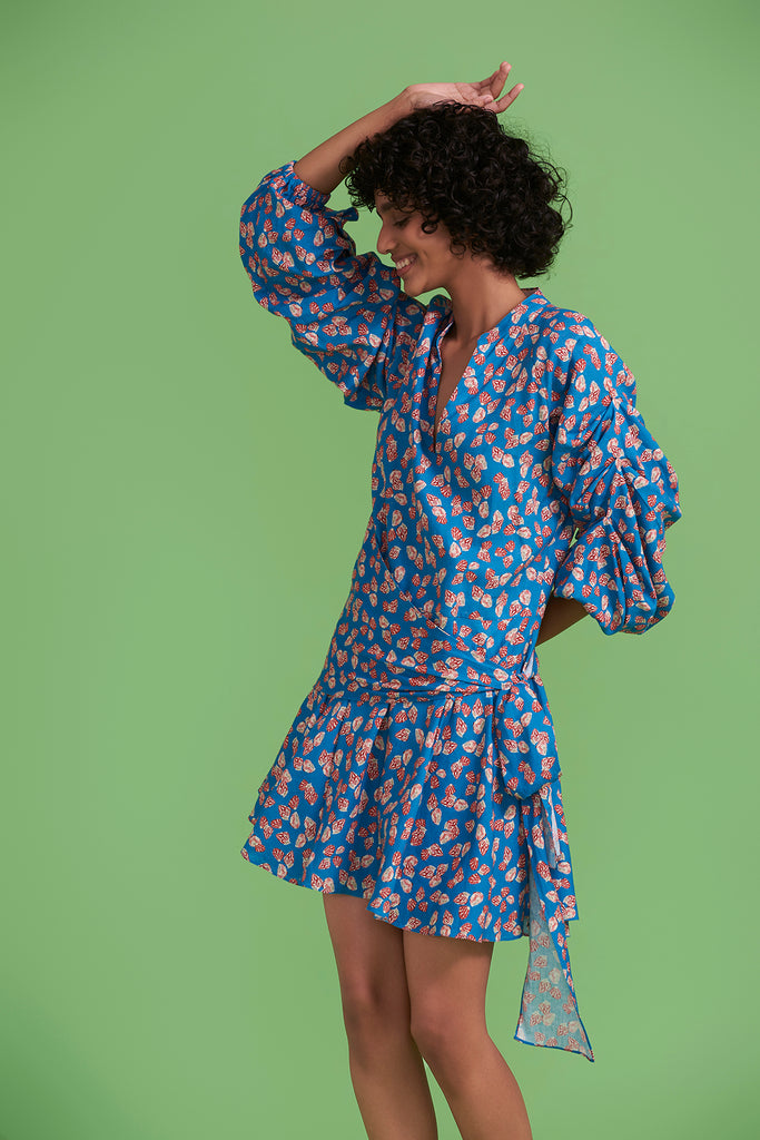 Peacock Seashells Mini Dress